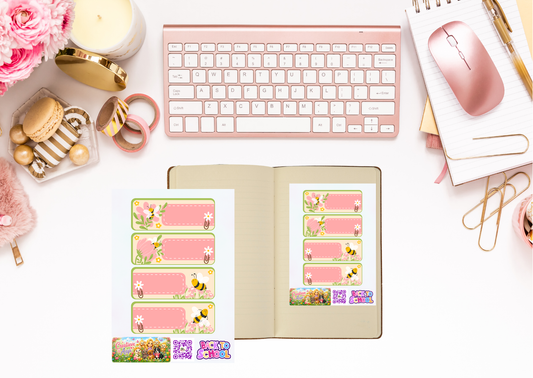 Bezige Bij Label Stickers – Beschrijfbare Planner Etiketten – Vinyl Matte Stickers – A6 & A5