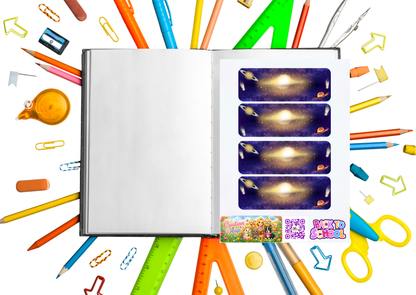 Ruimte Label Stickers – Beschrijfbare Planner Etiketten – Vinyl Matte Stickers – A6 & A5