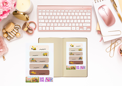 Graafmachines Label Stickers – Beschrijfbare Planner Etiketten – Vinyl Matte Stickers – A6 & A5