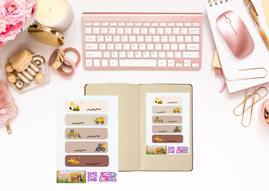 Graafmachines Label Stickers – Beschrijfbare Planner Etiketten – Vinyl Matte Stickers – A6 & A5