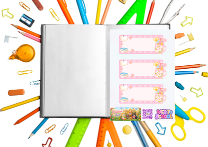 Pink Lady Etiket Stickers – Beschrijfbare Planner Stickers – Vinyl Matte Labels – A6 & A5