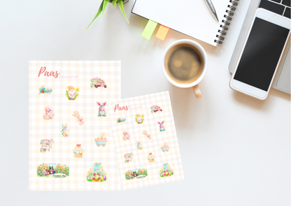 Paas Planner Stickers – Paas Kabouters & Lente Decoratie | Matte Vinyl | A5 & A6 Stickersheet