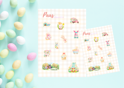 Paas Planner Stickers – Paas Kabouters & Lente Decoratie | Matte Vinyl | A5 & A6 Stickersheet