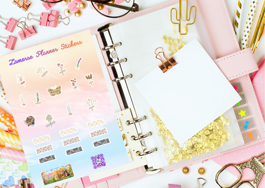 Vintage Zomer Planner Stickers | Bloemen Stickers | Journaling Stickers | A6 & A5 Vinyl Sticker Sheet