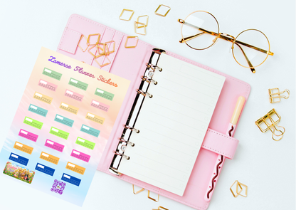 Zomerse Water Tracker Planner Stickers | Waterinname Tracker Stickers | A6 & A5 Vinyl Planner Stickers