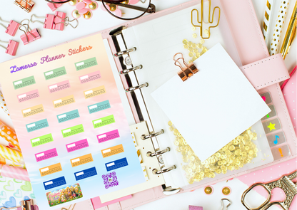 Zomerse Water Tracker Planner Stickers | Waterinname Tracker Stickers | A6 & A5 Vinyl Planner Stickers