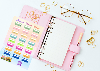 Zomerse Weer Tracker Planner Stickers | Weerplanner Stickers | A6 & A5 | Vinyl Planner Stickers