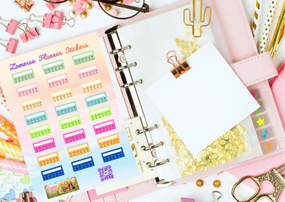 Zomerse Weer Tracker Planner Stickers | Weerplanner Stickers | A6 & A5 | Vinyl Planner Stickers