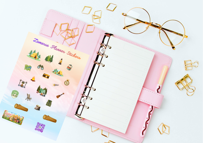 Zomerse Kamperen Planner Stickers | Camping Stickers | A6 & A5 Vinyl Planner Stickers