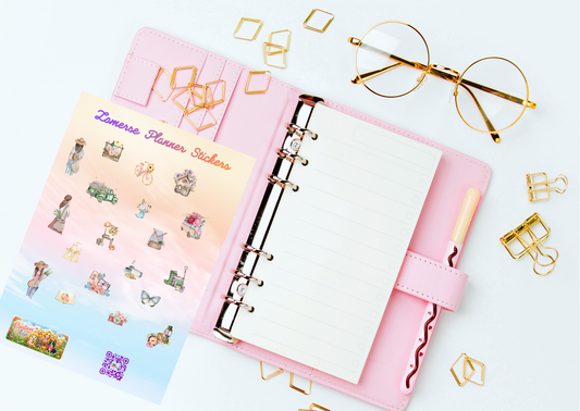 Zomervibes Planner Stickers | Cottagecore Zomer Stickers | Decoratieve Planner Stickers | A6 & A5 Vinyl Sticker Sheet