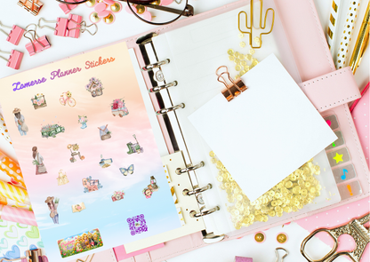 Zomervibes Planner Stickers | Cottagecore Zomer Stickers | Decoratieve Planner Stickers | A6 & A5 Vinyl Sticker Sheet