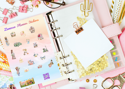 Zomervibes Planner Stickers | Cottagecore Zomer Stickers | Decoratieve Planner Stickers | A6 & A5 Vinyl Sticker Sheet