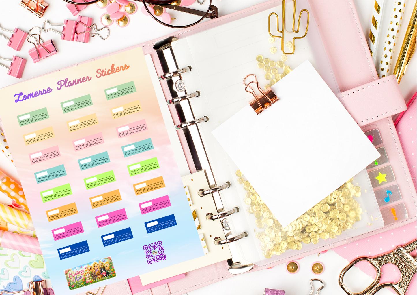 Zomerse Checkbox Planner Stickers | Vinyl Planner Stickers | A6 & A5 | Creatieve Aap