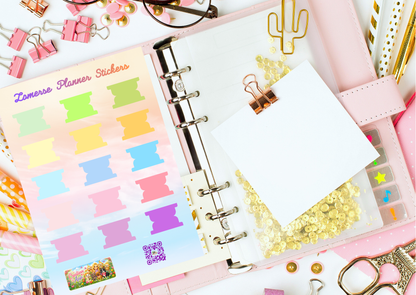 Pastel Planner Tabs Stickers | Planner Verdelers | Tab Stickers | A6 & A5 Vinyl Sticker Sheet