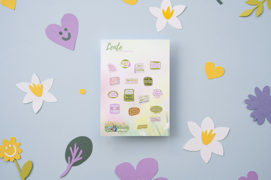 Planner Stickers met Quotes – Lente Collectie 2026 | Positieve Teksten