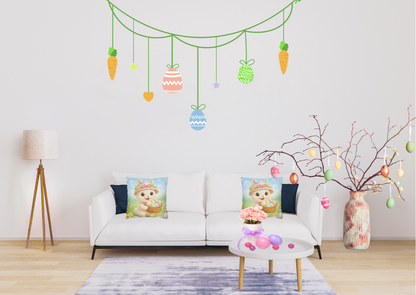 Maggie Paas Sierkussen Hoes – Eigen Creatieve Aap Design | Lente Decoratie | 35x35 of 40x40 cm