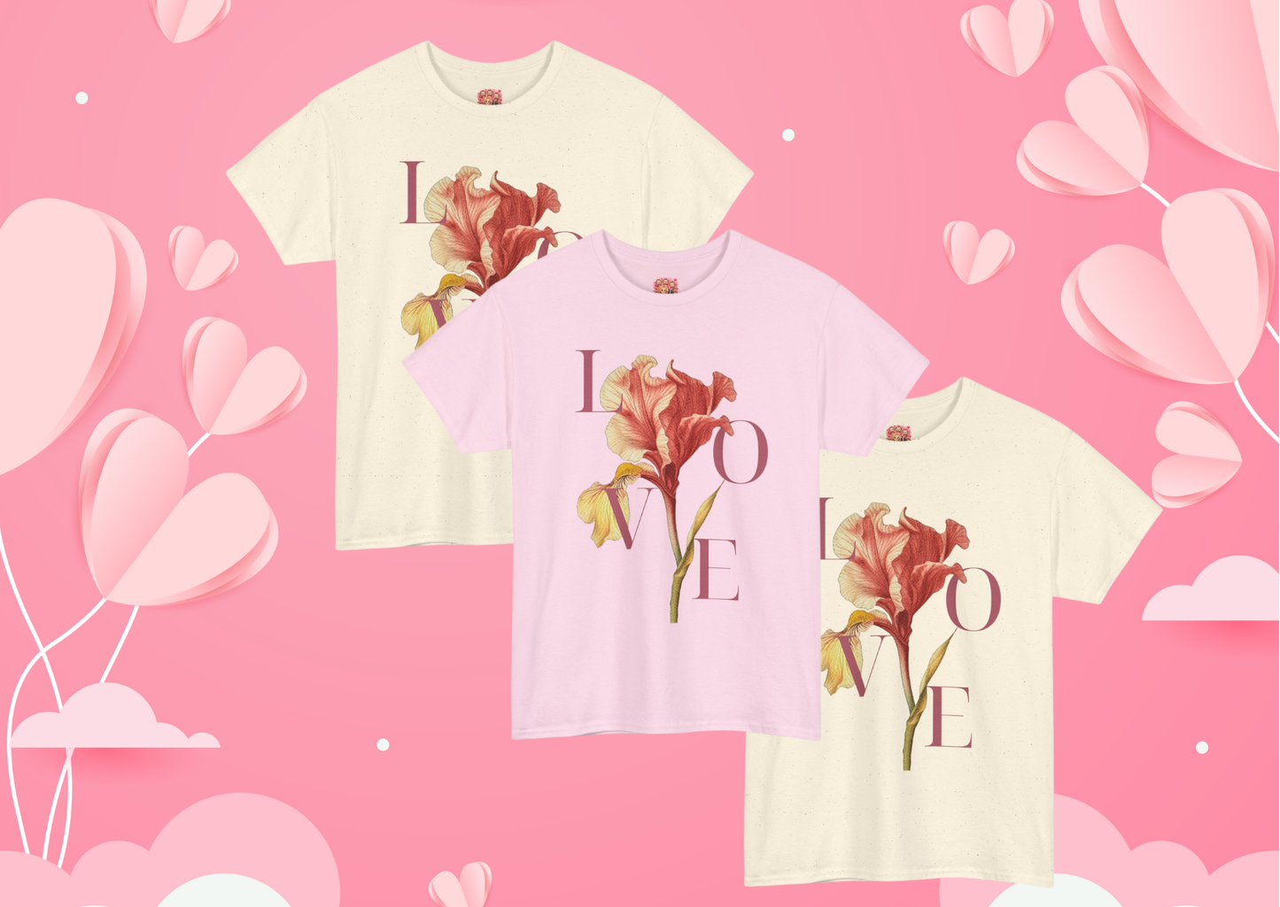 Valentijn Shirt LOVE Flower – Unisex T-Shirt Adult | Gildan 5000 | Valentijn 2026