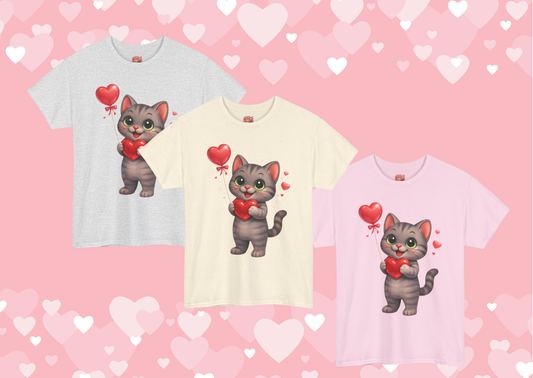 Valentijn T-shirt Shelby 2026 – Unisex Adult | Light Pink, Natural & White