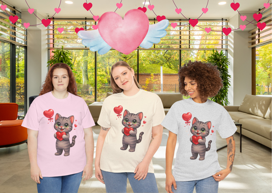 Valentijn T-shirt Shelby 2026 – Unisex Adult | Light Pink, Natural & White