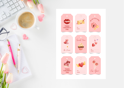 Valentijn Cadeaukaartjes PDF 2026 – Printbare Cadeaulabels & Tags | Valentijn Geschenkkaartjes