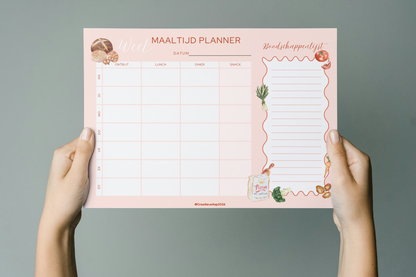 Week Maaltijd Planner PDF – Overzichtelijk Weekmenu & Boodschappenlijst | Printable Planner