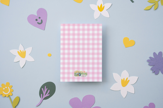 Anime Lente Girl Wenskaart – Kawaii Lente Illustratie | A6 Kaart met of zonder Envelop