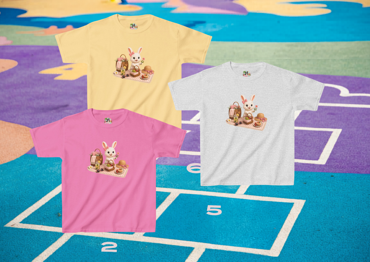 Maggie Zomer Kinder T-Shirt – Schattig Konijn Shirt voor Kinderen | Creatieve Aap