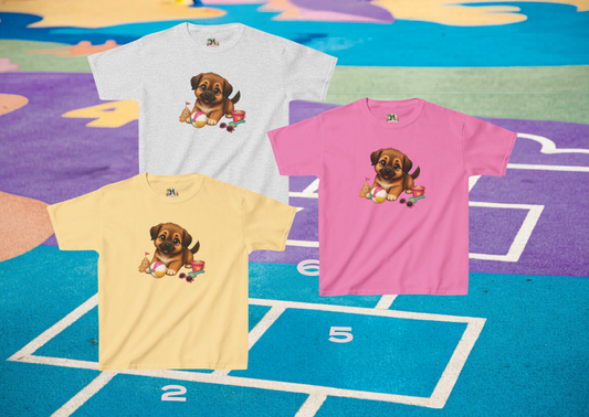 Novi Zomer Kinder T-Shirt – Schattig Puppy Shirt voor Kinderen | Creatieve Aap
