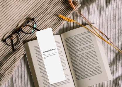 Boekenliefhebber Boekenlegger – Handgemaakt – 5,5 x 15 cm