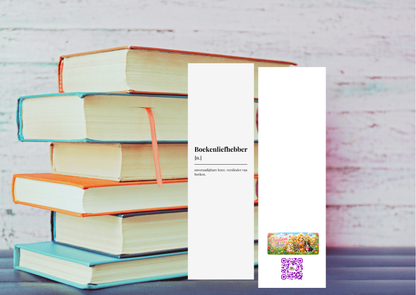 Boekenliefhebber Boekenlegger – Handgemaakt – 5,5 x 15 cm