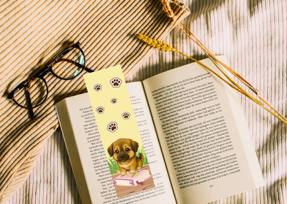 Novi Puppy Boekenlegger – Handgemaakt – 5,5 x 15 cm