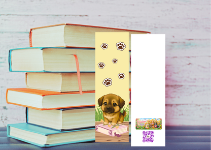 Novi Puppy Boekenlegger – Handgemaakt – 5,5 x 15 cm