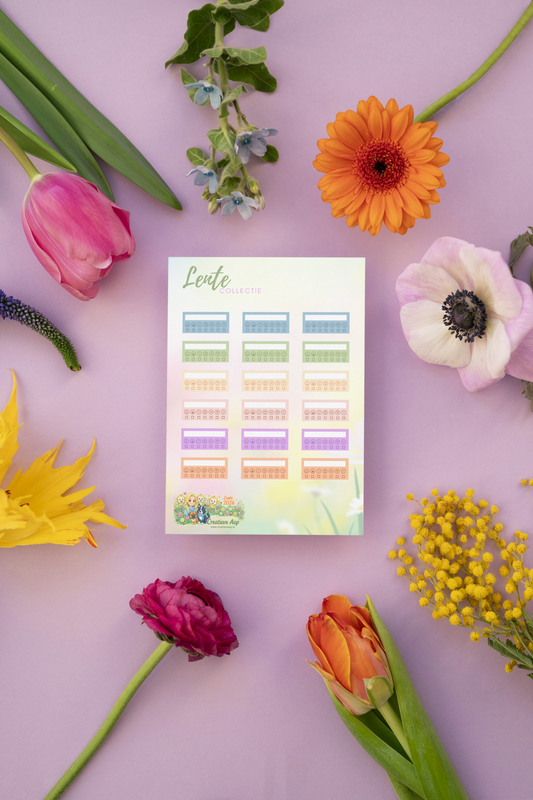 Moodtracker Planner Stickers – Lente Collectie 2026 | Pastel Mood Tracking
