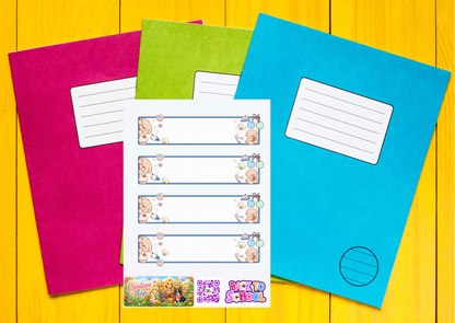Donzige Vriend Label Stickers – Beschrijfbare Planner Etiketten – Vinyl Matte Stickers – A6 & A5