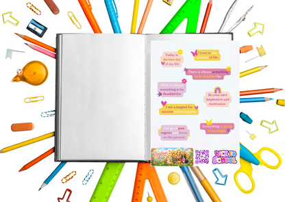 Motivatie Planner Stickers – Positieve Quotes – Bullet Journal Stickers – Vinyl Matte Stickers – A6 & A5