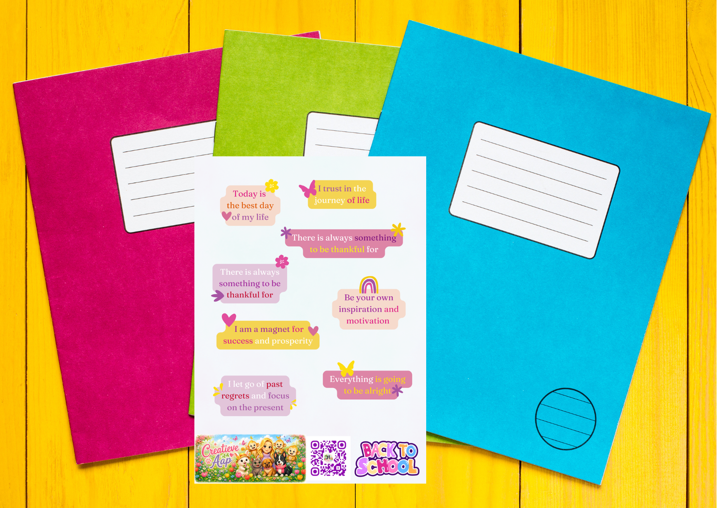 Motivatie Planner Stickers – Positieve Quotes – Bullet Journal Stickers – Vinyl Matte Stickers – A6 & A5
