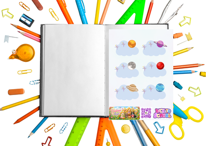 Universum Label Stickers – Planner Etiketten – Beschrijfbare Vinyl Matte Stickers – A6 & A5