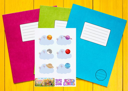Universum Label Stickers – Planner Etiketten – Beschrijfbare Vinyl Matte Stickers – A6 & A5