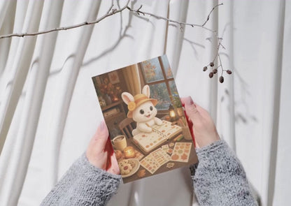 Maggie Cozy Planning Herfst Wenskaart A6 | Met of Zonder Envelop | Creatieve Aap Herfstcollectie 2026