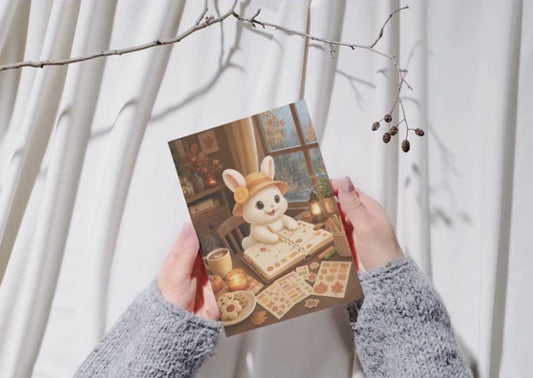 Maggie Cozy Planning Herfst Wenskaart A6 | Met of Zonder Envelop | Creatieve Aap Herfstcollectie 2026